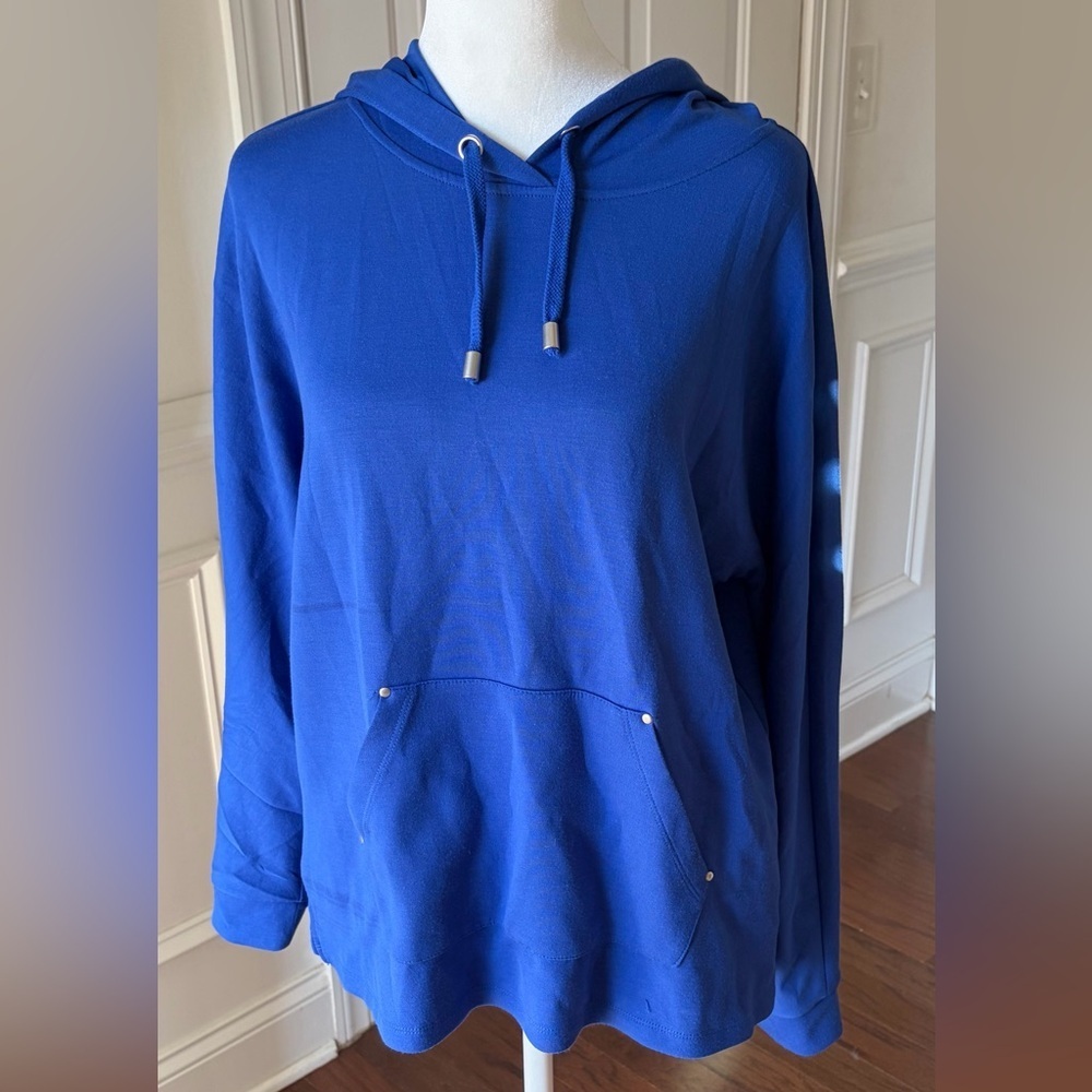 Magaschoni Royal Blue Luxury Modal Blend Soft Hoodie Size Small